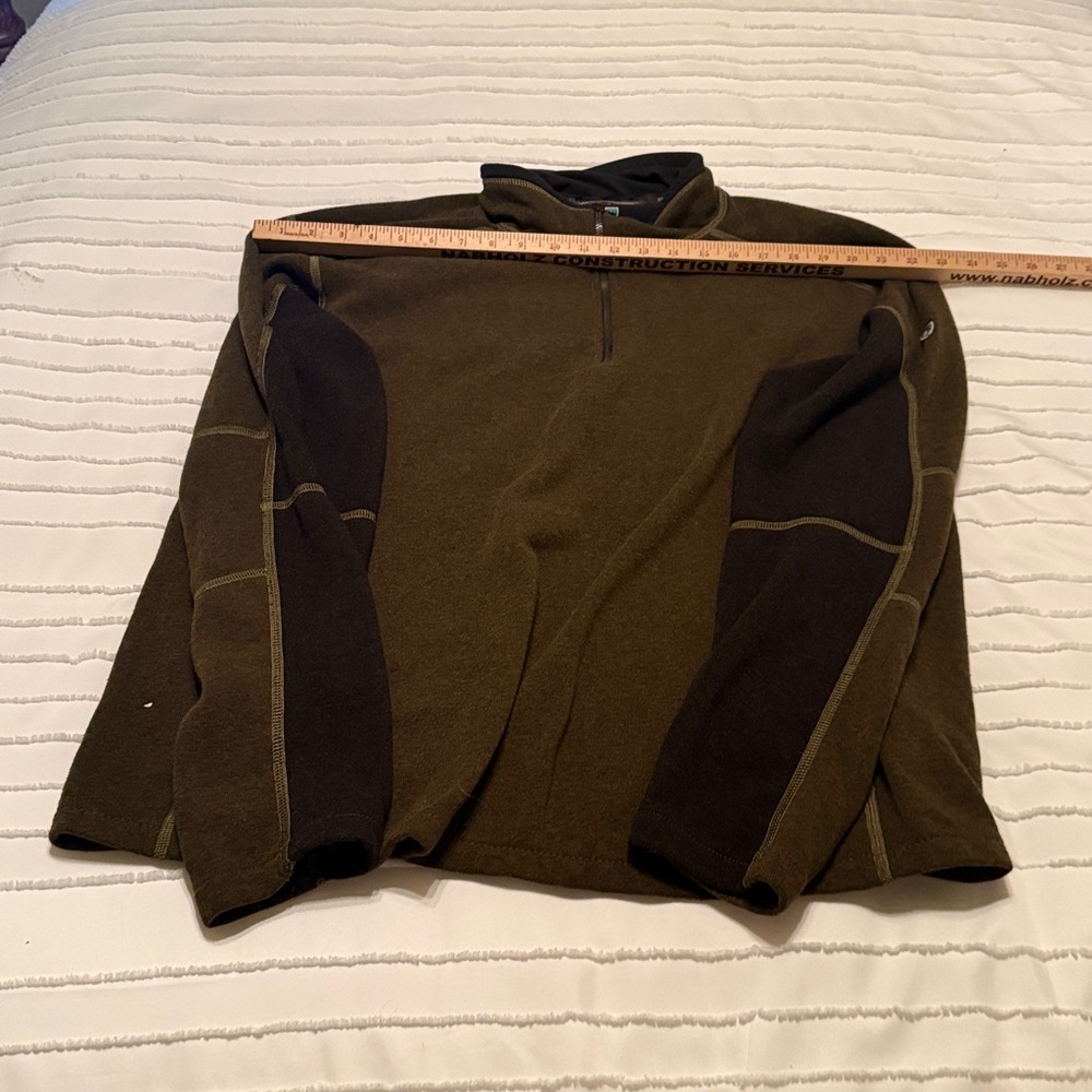 KUHL Sweatshirt Mens 2XL Green Kashmira Pullover 1/2 Zip Lightweight Outdoor